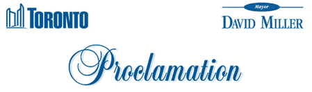 City of Toronto Proclamation